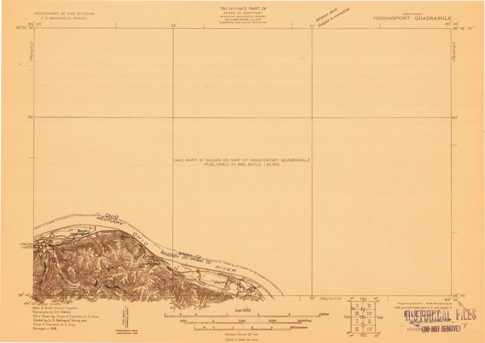 Topographic sheet of Five Points, surveyed 1928
