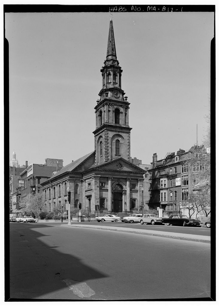Arlington Street Church, Arlington & Boylston Streets, Boston, Suffolk County, MA, photograph filed with the federal survey