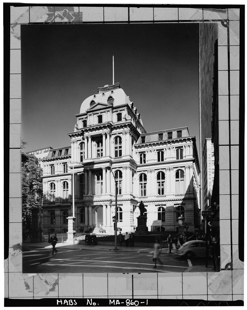 Boston City Hall, 41-45 School Street, Boston, Suffolk County, MA, photograph filed with the federal survey