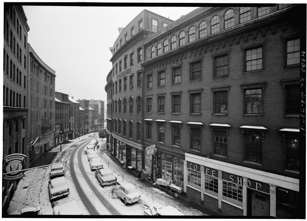 Sears' Convex Block, 50-56 Cornhill Street, Boston, Suffolk County, MA, photograph filed with the federal survey