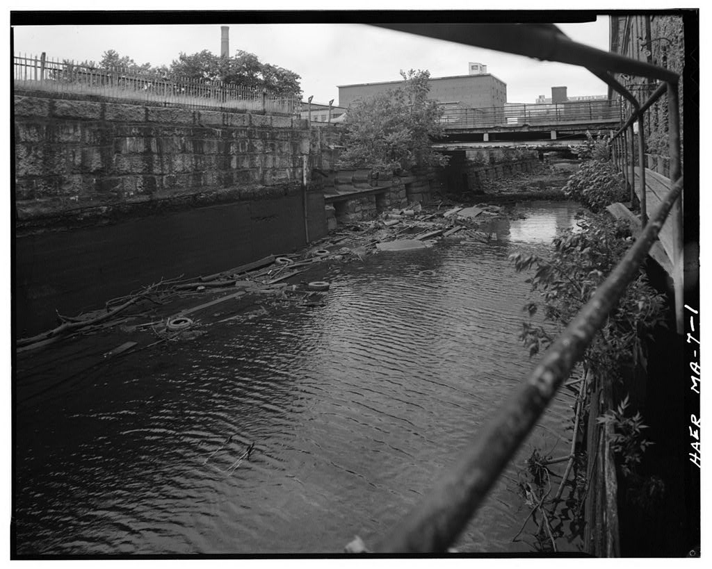 Eastern Canal, Bridge & Armory Streets vicinity, Lowell, Middlesex County, MA, photograph filed with the federal survey