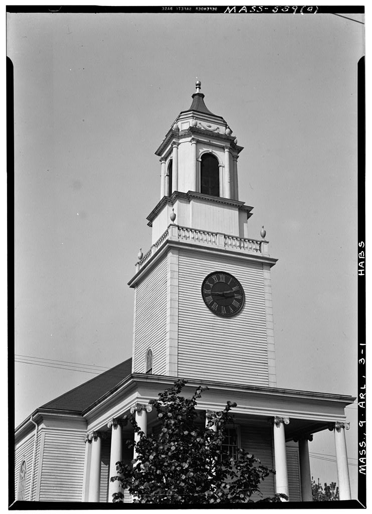 Calvary Methodist Episcopal Church, Tower, Massachusetts Avenue (moved from Boylston Market, Boston), Arlington, Middlesex County, MA, photograph filed with the federal survey
