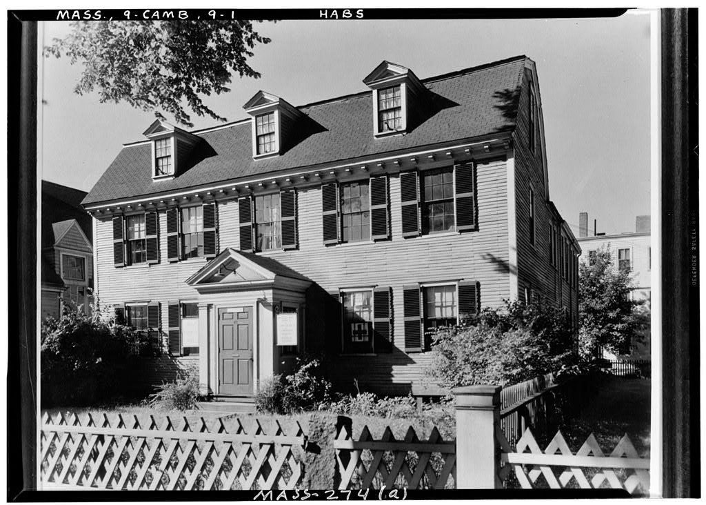 General William Brattle House, 42 Brattle Street, Cambridge, Middlesex County, MA, photograph filed with the federal survey