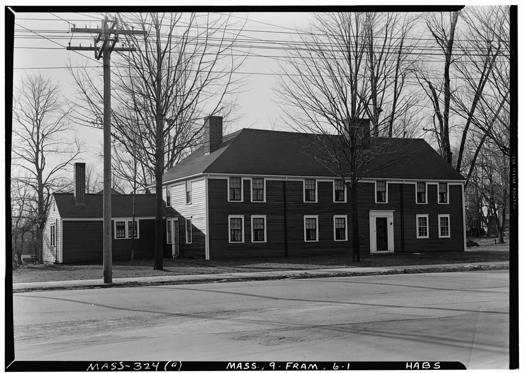 Jonathan Eames House, Union Avenue (moved to Prospect Street), Framingham, Middlesex County, MA, photograph filed with the federal survey