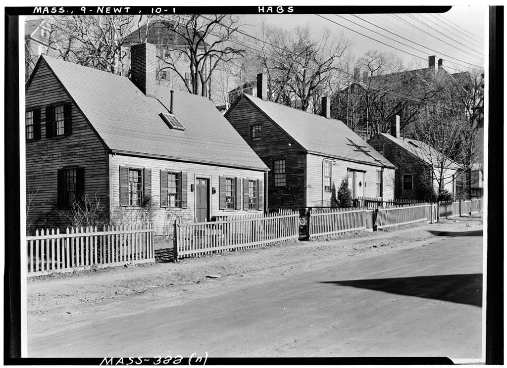 Three Mill Houses, photograph filed with the federal survey