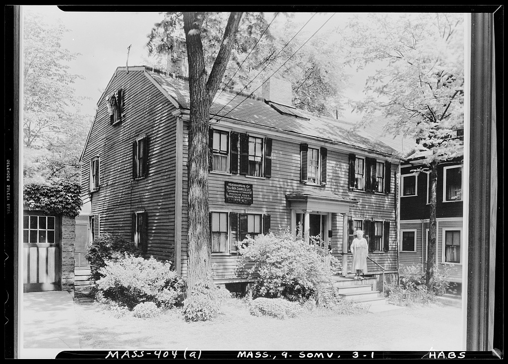 Oliver Tufts House, 78 Sycamore Street (moved from original site), Somerville, Middlesex County, MA, photograph filed with the federal survey