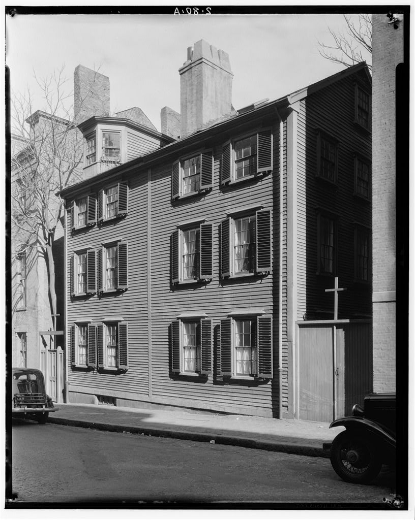 Bela & Caleb Clap House, 44-46 Temple Street, Boston, Suffolk County, MA, photograph filed with the federal survey