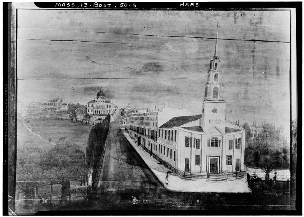 Park Street Church, Tremont & Park Streets, Boston, Suffolk County, MA, photograph filed with the federal survey