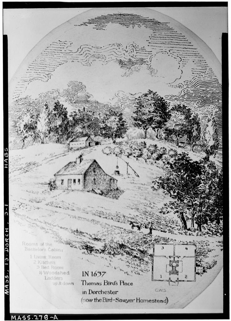 Bird-Sawyer House, photograph filed with the federal survey