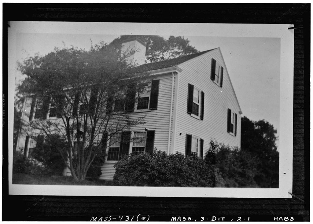 Major Hadijah Baylies House, Dighton, Bristol County, MA, photograph filed with the federal survey