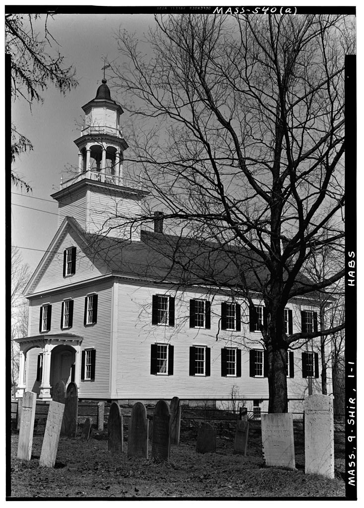 First Parish Meetinghouse, Shirley, Middlesex County, MA, photograph filed with the federal survey