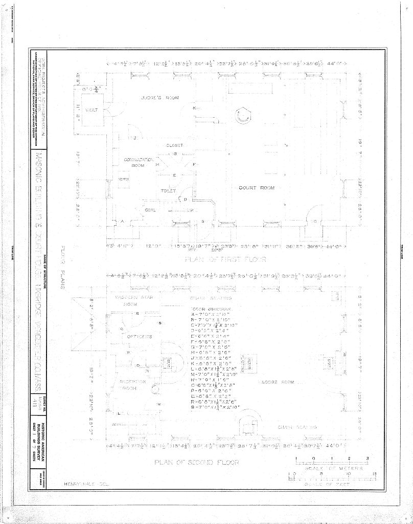 Masonic Building & Courthouse, Uxbridge, Worcester County, MA, measured drawing filed with the federal survey