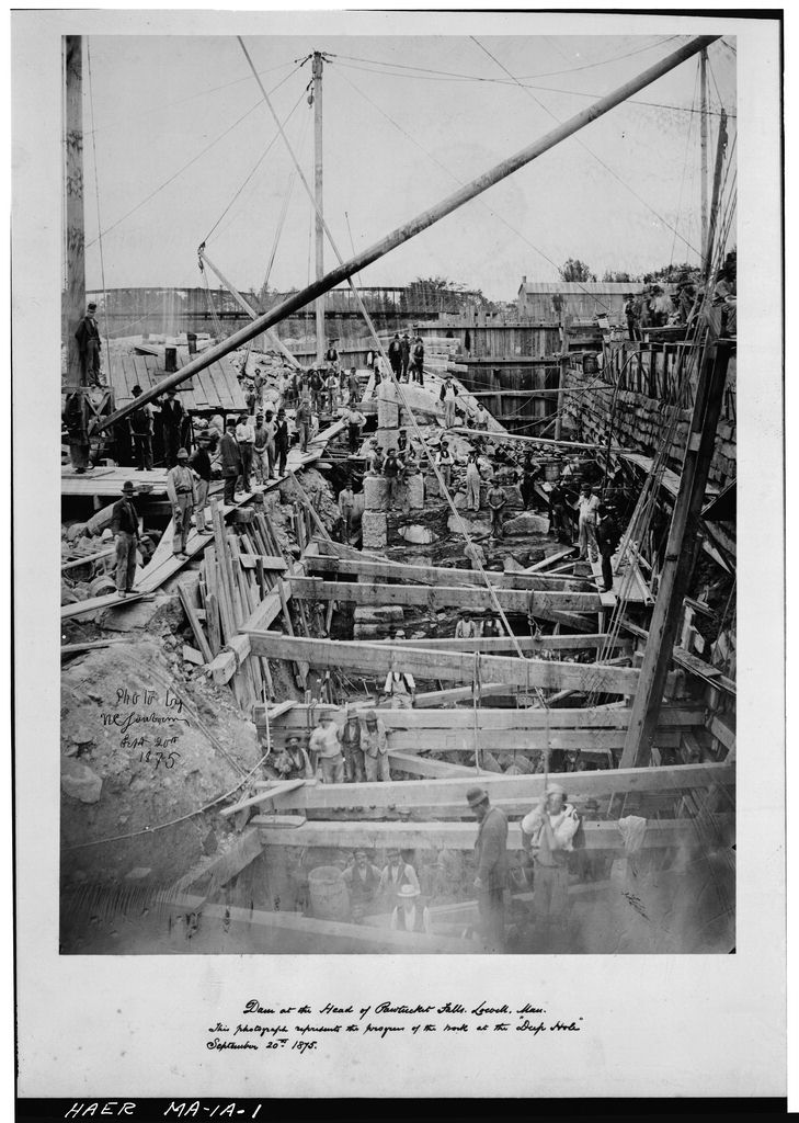 Lowell Canal System, photograph filed with the federal survey