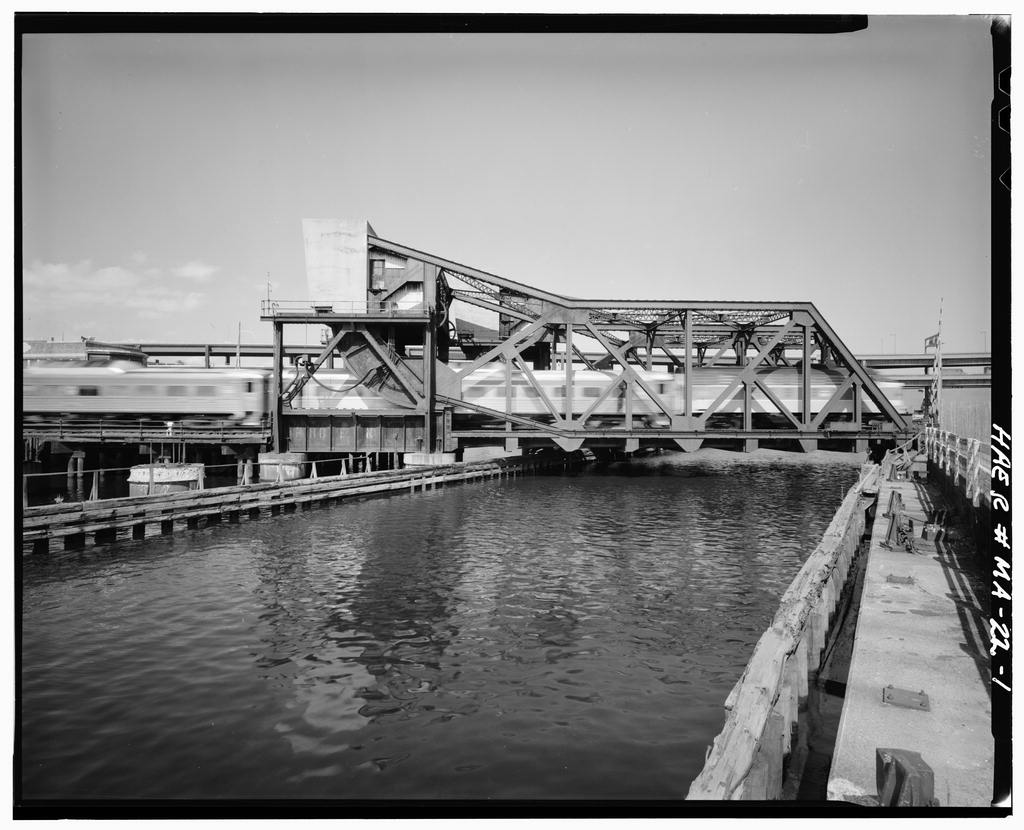 Boston & Maine Railroad, Charles River Bridges, Charles River, North Station vicinity, Boston, Suffolk County, MA, photograph filed with the federal survey