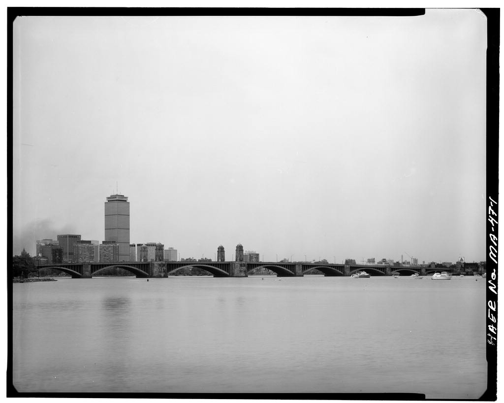 Longfellow Bridge, Spanning Charles River at Main Street, Boston, Suffolk County, MA, photograph filed with the federal survey