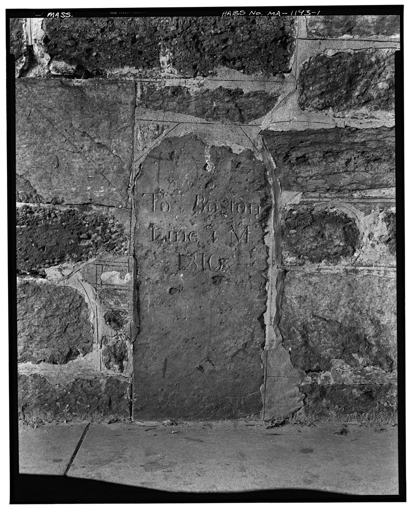 Milestone, Tremont Street, Boston, Suffolk County, MA, photograph filed with the federal survey