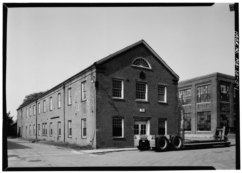 Watertown Arsenal, Building No. 71, Watertown, Middlesex County, MA, photograph filed with the federal survey