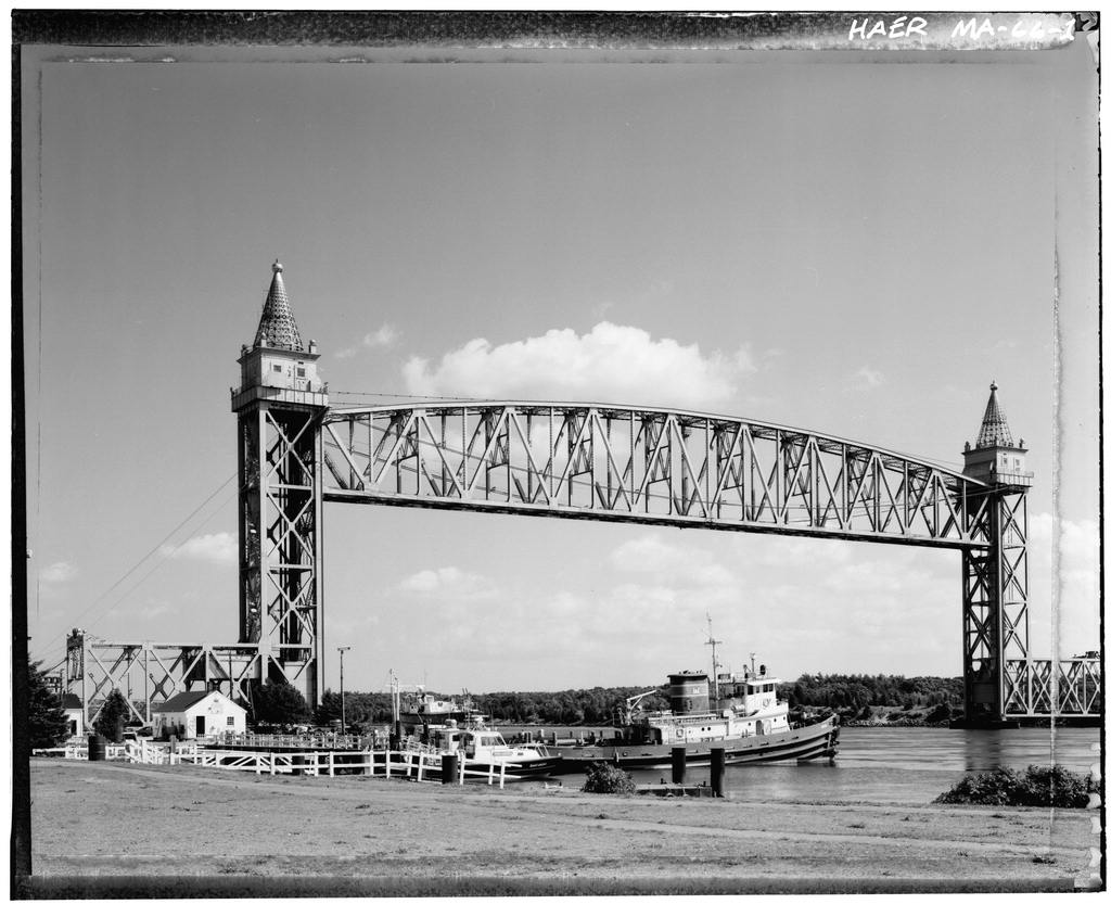 Cape Cod Canal Lift Bridge, Spanning Cape Cod Canal, Buzzards Bay, Barnstable County, MA, photograph filed with the federal survey