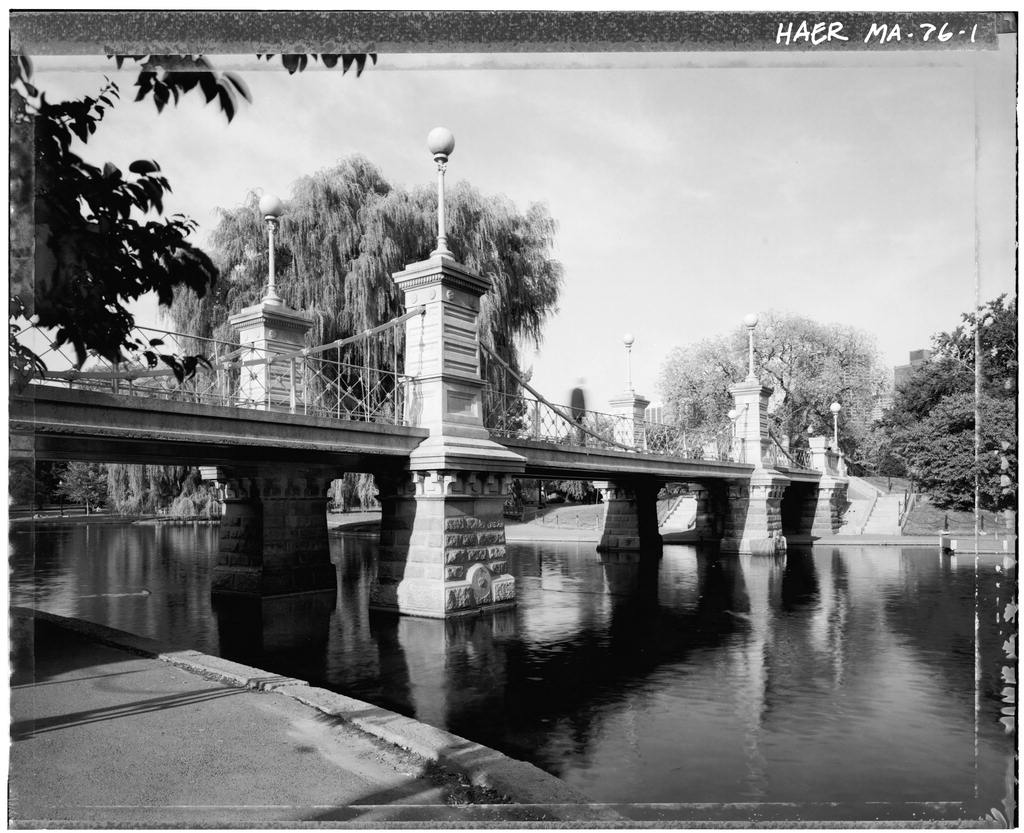 Boston Public Garden, Suspension Bridge, Boston Public Garden, Boston, Suffolk County, MA, photograph filed with the federal survey