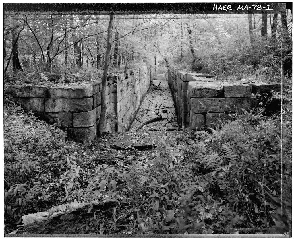 Blackstone Canal Lock No. 24, East of MA 122, Millville, Worcester County, MA, photograph filed with the federal survey