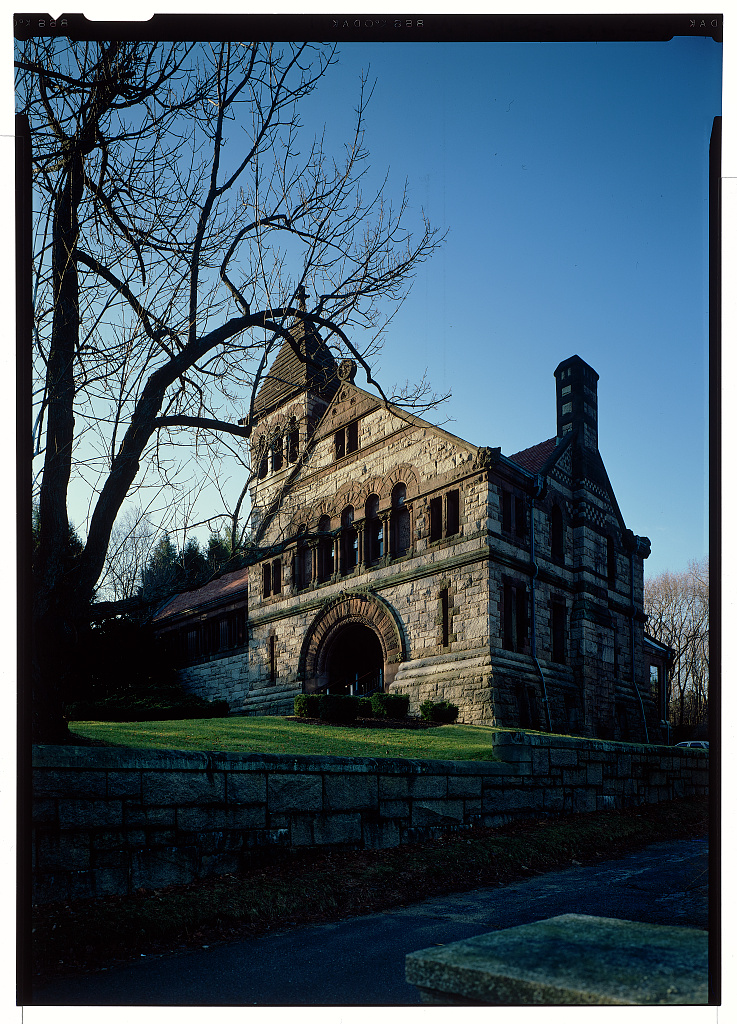 Oliver Ames Free Library, photograph filed with the federal survey