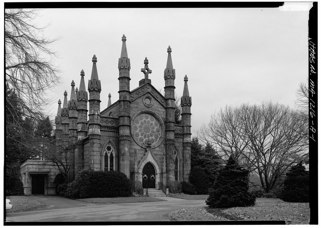 Mount Auburn Cemetery, Bigelow Chapel, 580 Mount Auburn Street, Cambridge, Middlesex County, MA, photograph filed with the federal survey