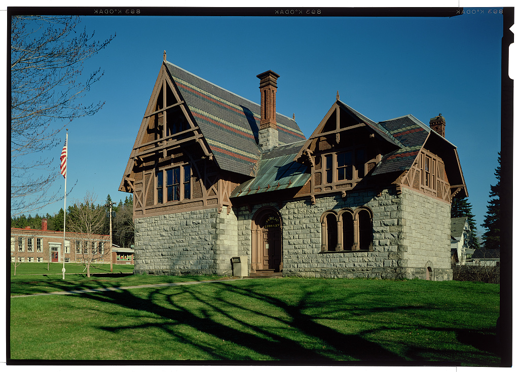 Hinsdale Library, photograph filed with the federal survey