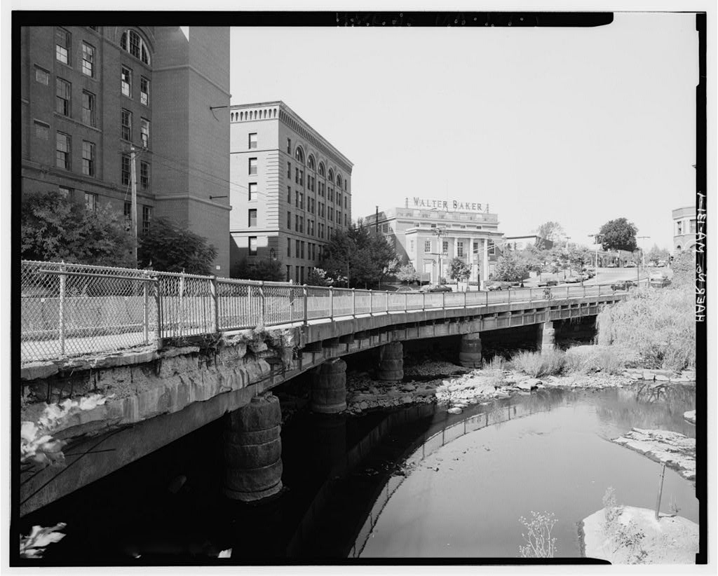 Adams Street Bridge, Spanning Neponset River, Boston, Suffolk County, MA, photograph filed with the federal survey