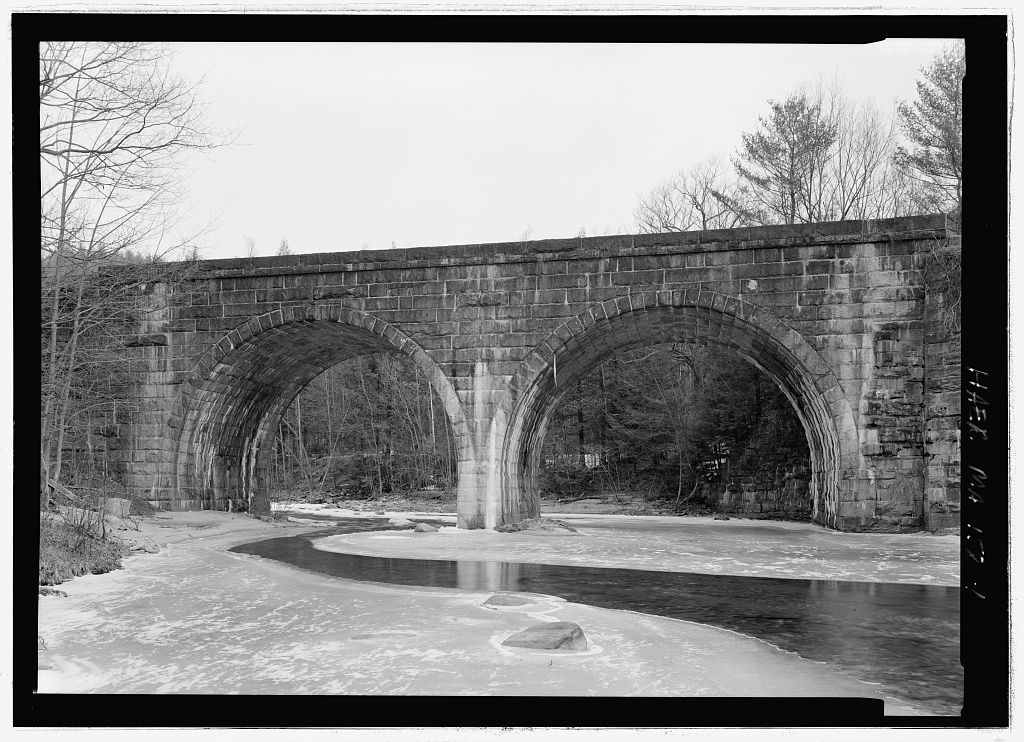Double Arch Bridge, Chester, Hampden County, MA, photograph filed with the federal survey