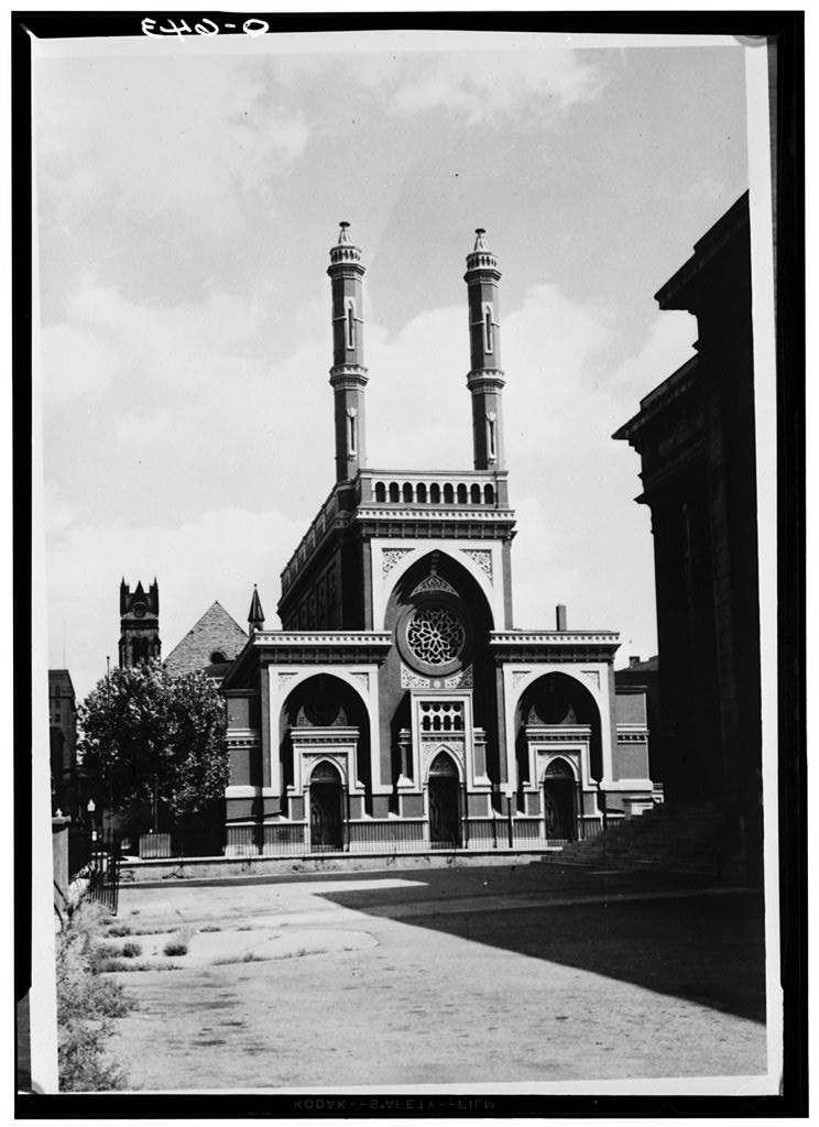 Isaac M. Wise Temple, Eighth & Plum Streets, Cincinnati, Hamilton County, OH, photograph filed with the federal survey