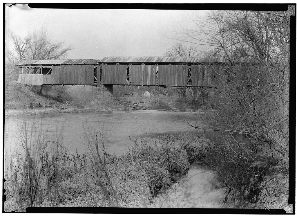 Old Covered Bridge, West of Zanesville Post Office, U.S. Highway 40, Hopewell, Muskingum County, OH, photograph filed with the federal survey