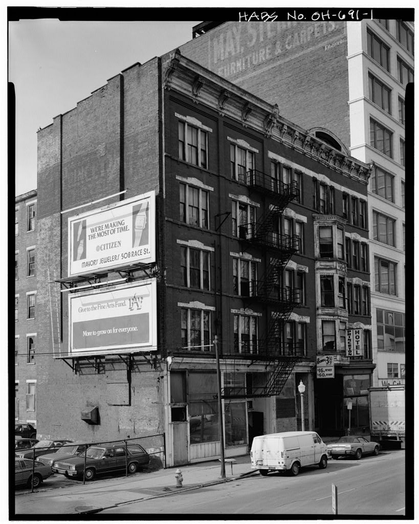 425-435 Elm Street (Commercial Buildings), Cincinnati, Hamilton County, OH, photograph filed with the federal survey