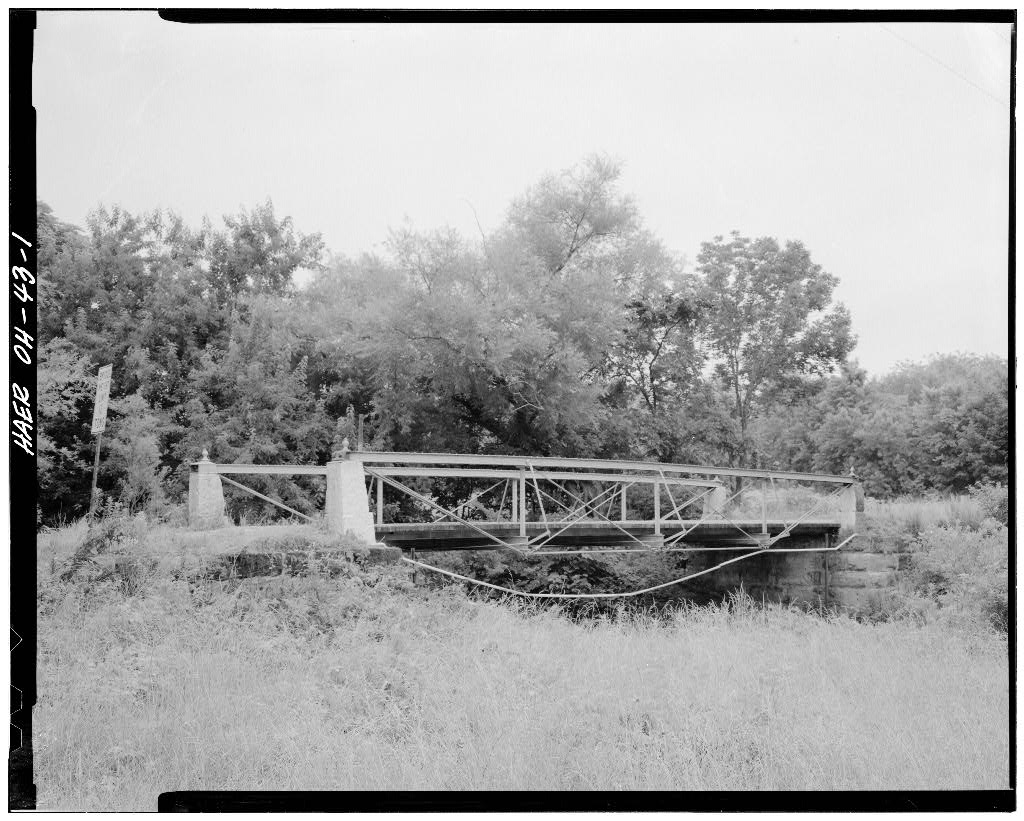 Fosnaugh Truss Leg Bedstead Bridge, Spanning Scippo Creek at Township Route 128, Stoutsville, Fairfield County, OH, photograph filed with the federal survey