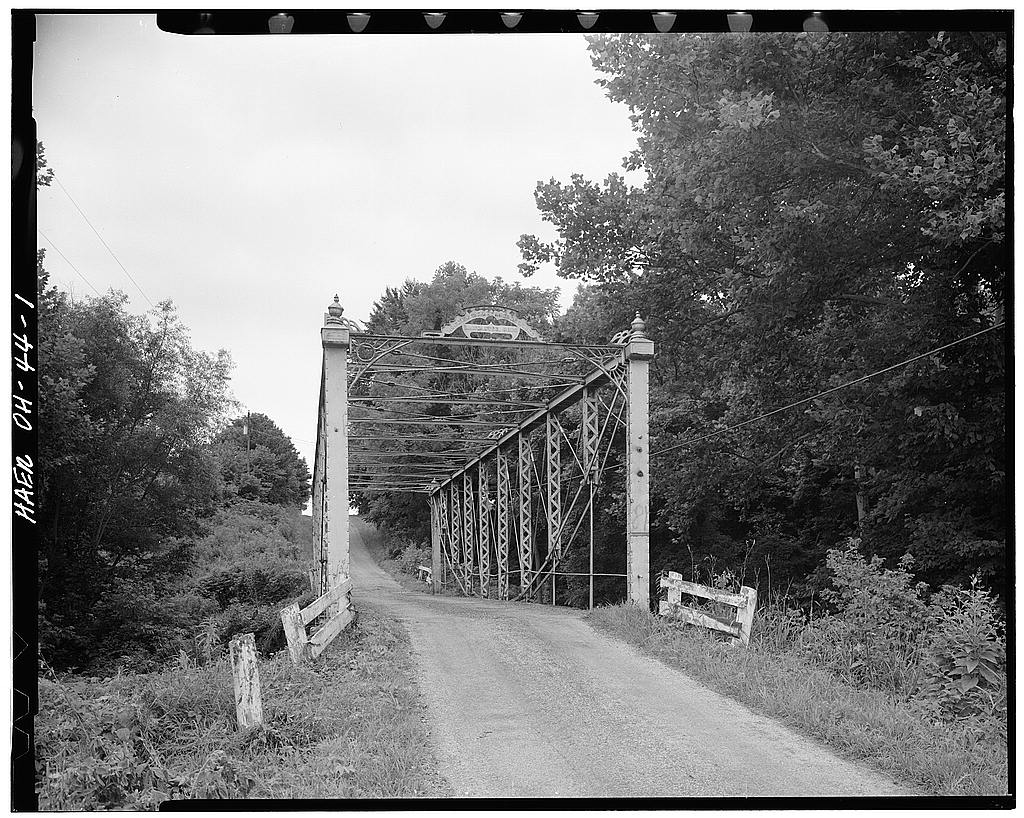 John Bright No. 1 Iron Bridge, Spanning Poplar Creek at Havenport Road (TR 263), Carroll, Fairfield County, OH, photograph filed with the federal survey