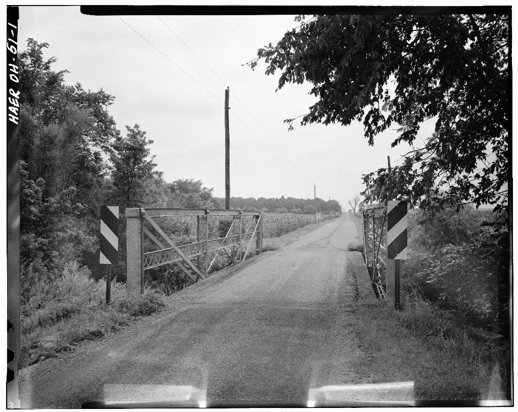 Town Creek Truss-leg Bedstead Bridge, Spanning Town Creek at County Route 82, Van Wert, Van Wert County, OH, photograph filed with the federal survey