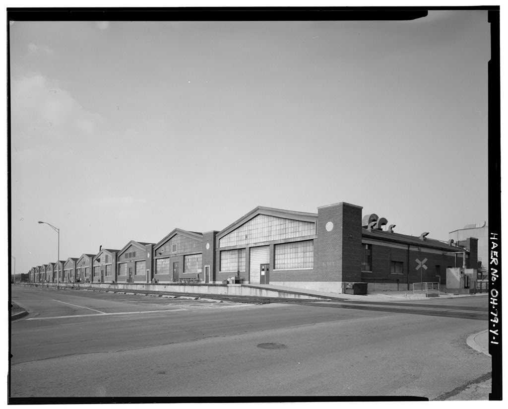 Wright-Patterson Air Force Base, Area B, Building 56, Wright Field Warehouse, block bounded by E & F, Third & Fifth Streets, Dayton, Montgomery County, OH, photograph filed with the federal survey