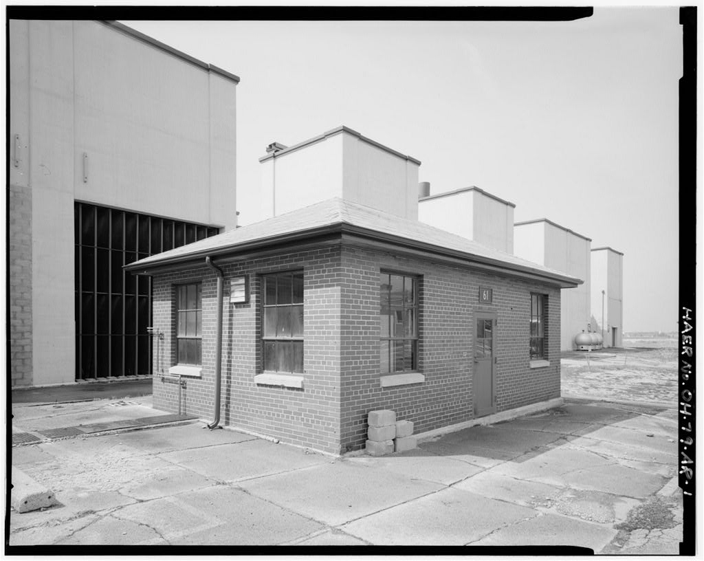 Wright-Patterson Air Force Base, Area B, Building 61, Torque Stands Oil Storage Building, Seventh Street behind Building 70, Dayton, Montgomery County, OH, photograph filed with the federal survey