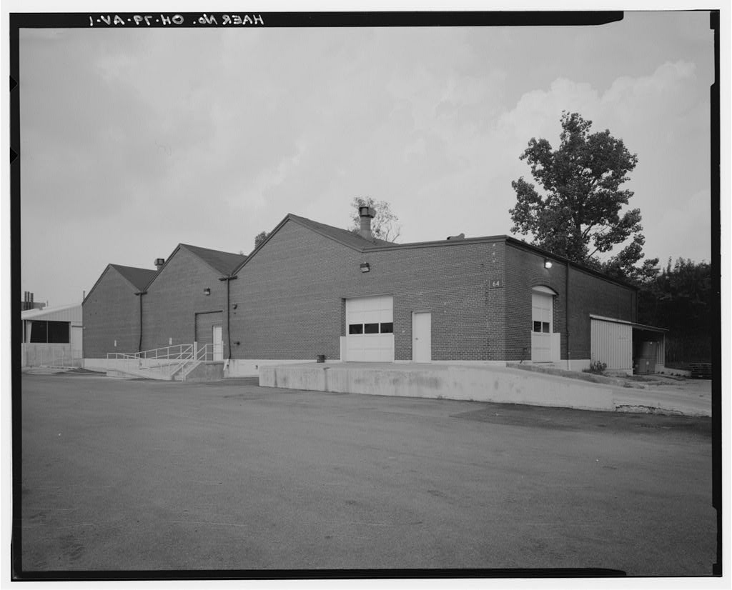 Wright-Patterson Air Force Base, Area B, Building 64, Aircraft Parts Warehouse, across Railroad tracks from E Street, Dayton, Montgomery County, OH, photograph filed with the federal survey