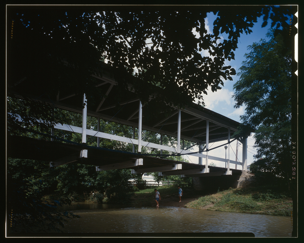 Germantown Covered Bridge, Center Street spanning Little Twin Creek, Germantown, Montgomery County, OH, photograph filed with the federal survey