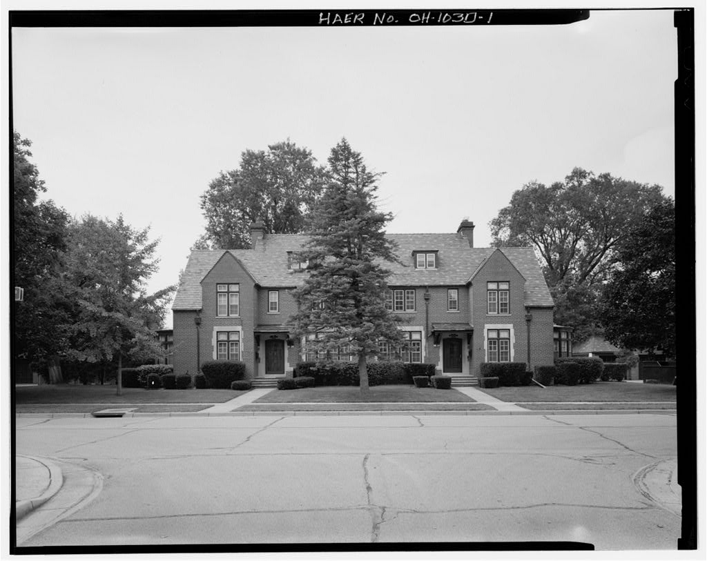 Wright-Patterson Air Force Base, Brick Officers' Quarters, Types E & F, Area A, Dayton, Montgomery County, OH, photograph filed with the federal survey