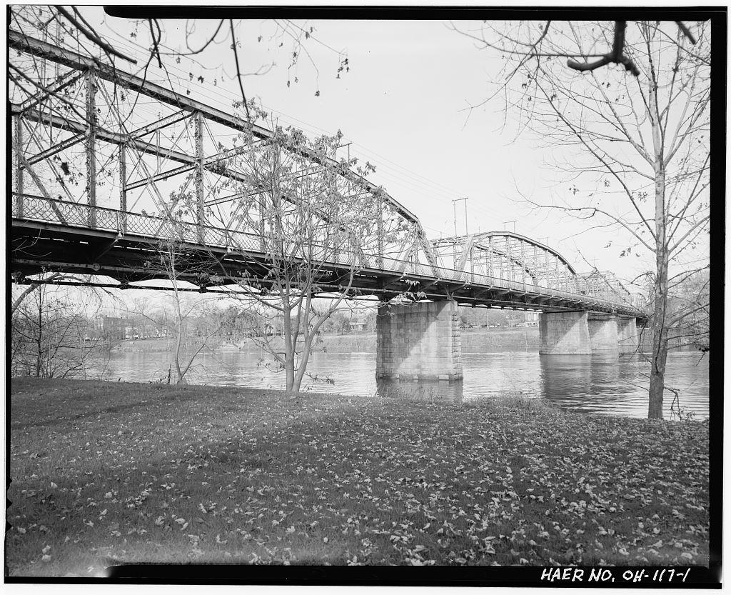 Putnam Street Bridge, Spanning Muskingum River, Marietta, Washington County, OH, photograph filed with the federal survey