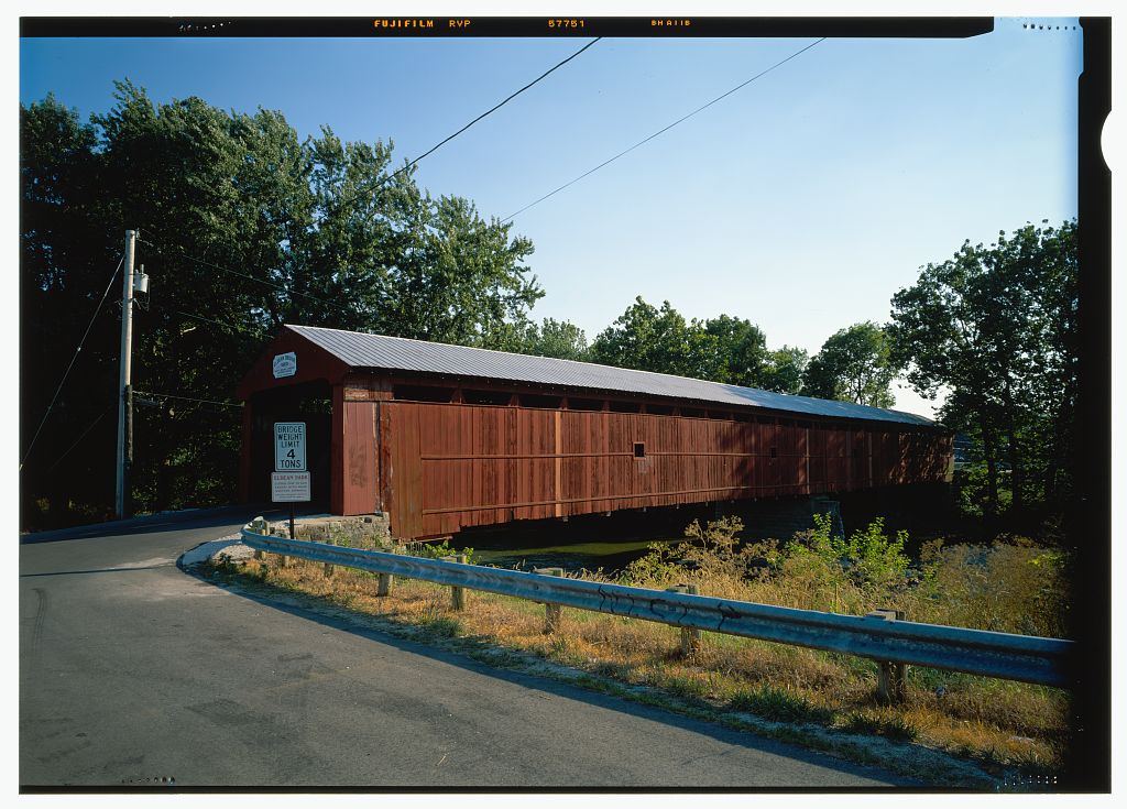 Eldean Bridge, Spanning Great Miami River at bypassed section of Eldean Road, Troy, Miami County, OH, photograph filed with the federal survey