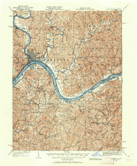 Topographic sheet covering Marietta, Ohio, 1924