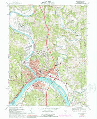 Topographic sheet covering Marietta, Ohio, 1969
