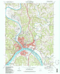 Topographic sheet covering Marietta, Ohio, 1994