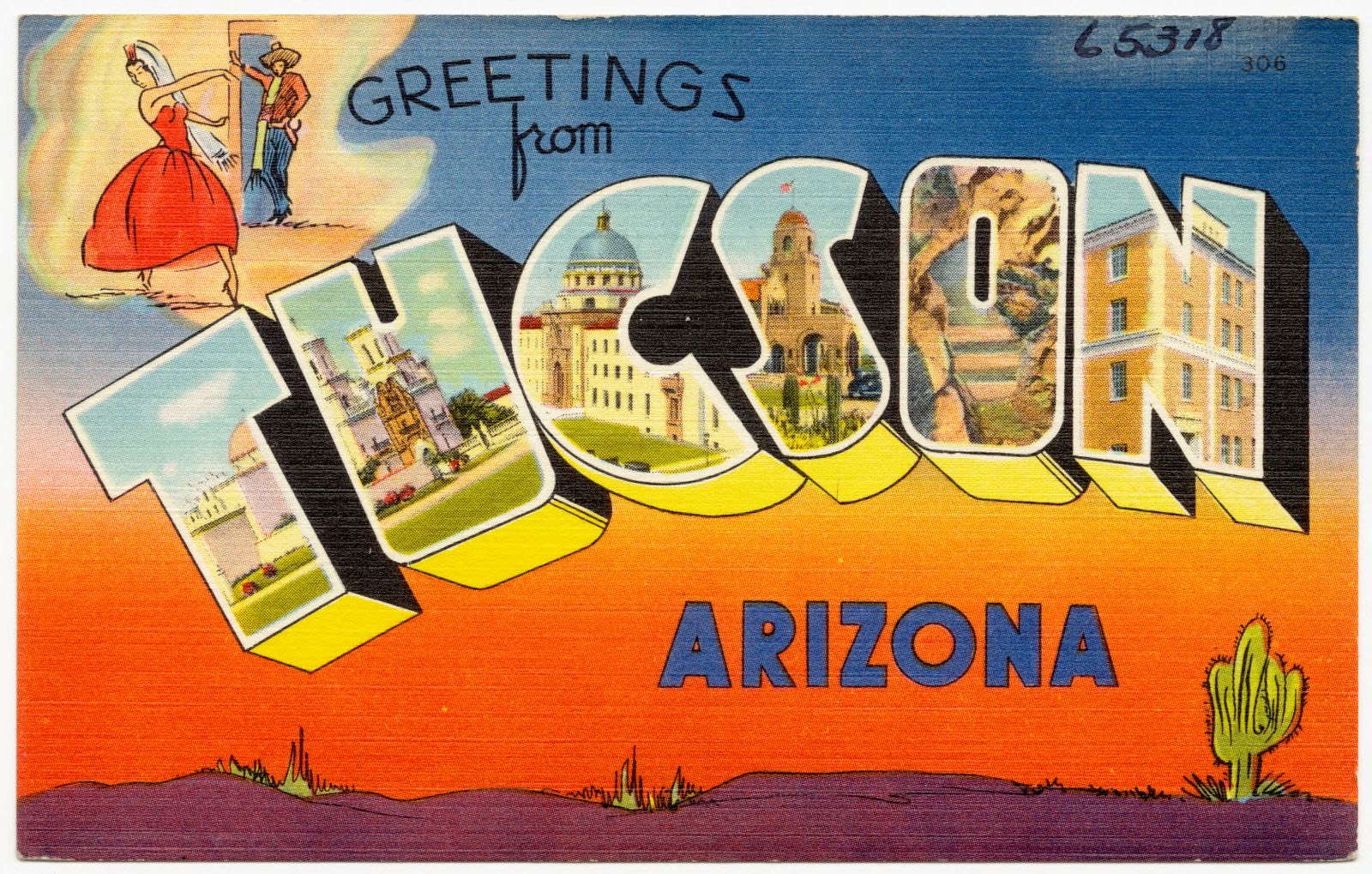 Greetings from Tucson, Arizona, Boston Public Library - undated