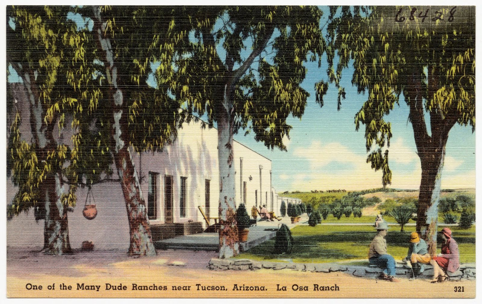 One of the many dude ranches near Tucson, Arizona. La Osa Ranch, Boston Public Library - undated