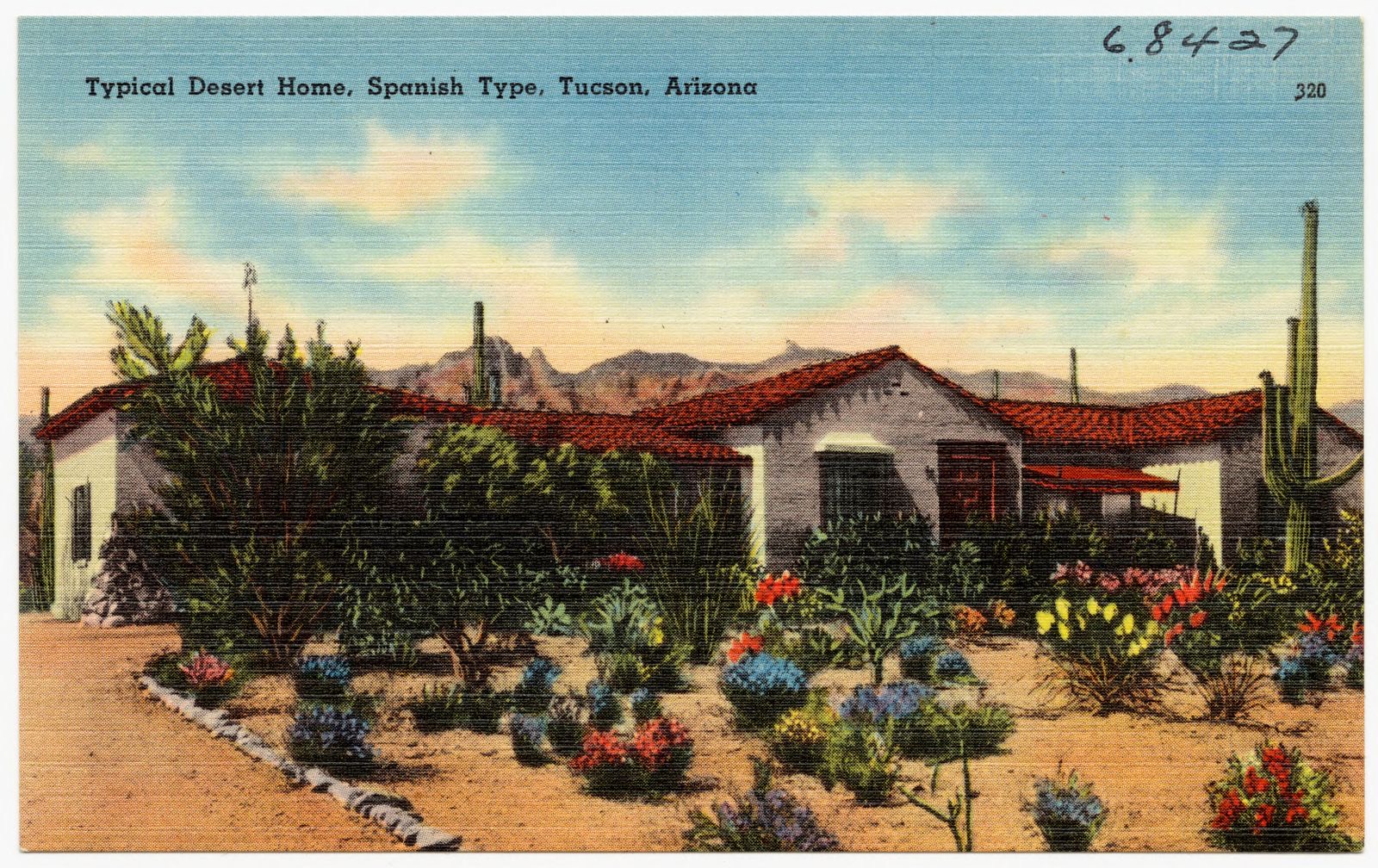 Typical desert home, Spanish type, Tucson, Arizona, Boston Public Library - undated