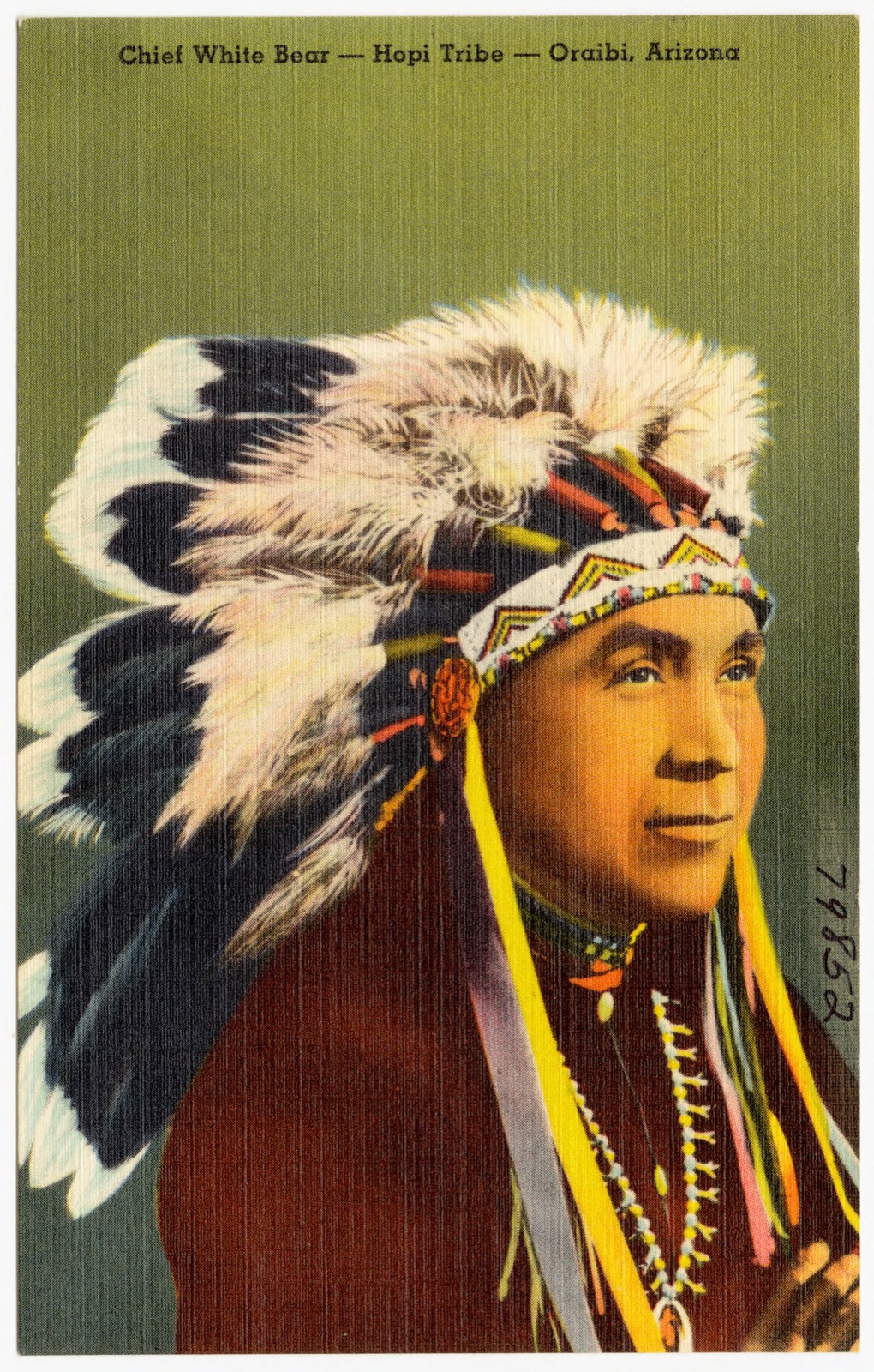 Chief White Bear- Hopi Tribe- Oraibi, Arizona, Boston Public Library - undated