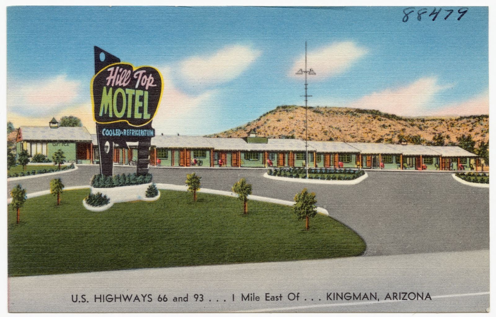 Hill Top Motel, U.S. highways 66 and 93, I mile east of- Kingman, Arizona, Boston Public Library - undated